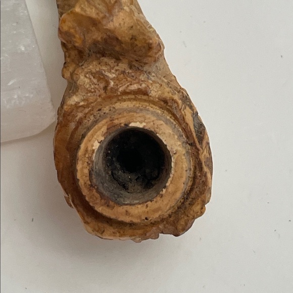 Antique Meerschaum Tobacco Pipe Carved Creature Design in Original Case - Picture 7 of 13